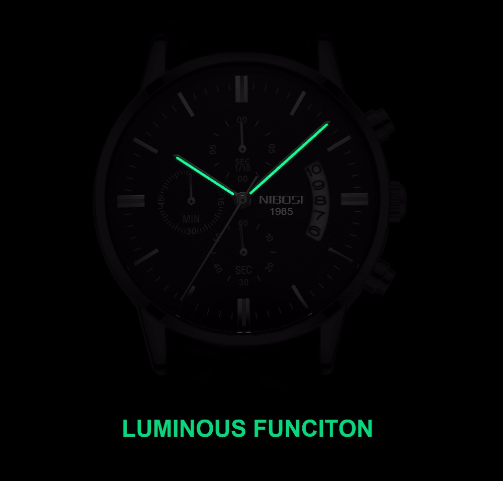 NIBOSI Stainless Steel Black Q - Luxury Watch Top 10 ulasan dan harga
