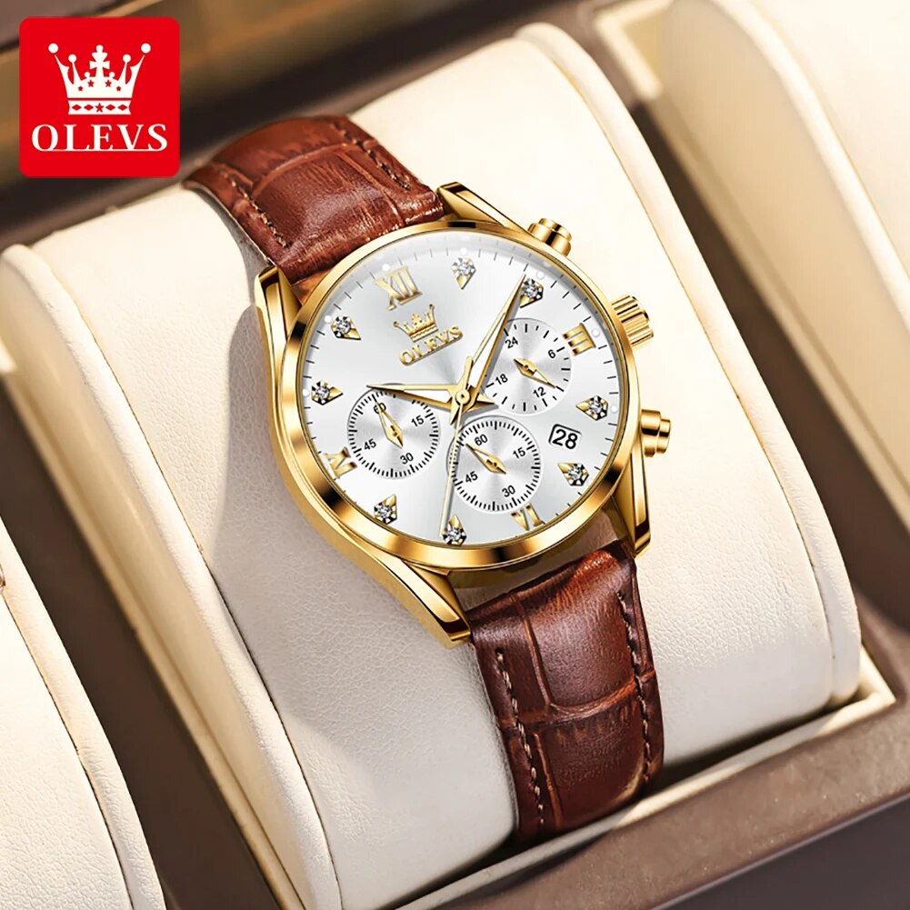 OLEVS 5523 Women's Watches Lea - Luxury Watch Cheap ulasan dan harga