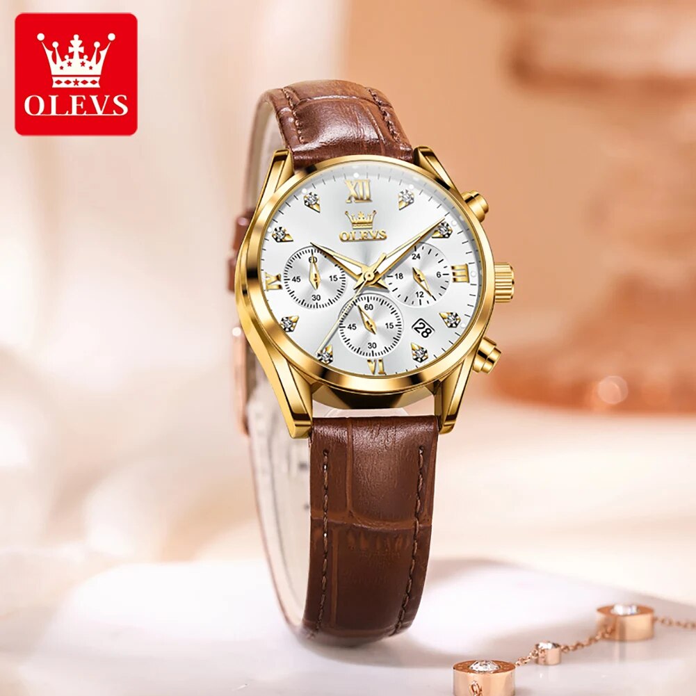 OLEVS 5523 Women's Watches Lea - Luxury Watch Cheap ulasan dan harga