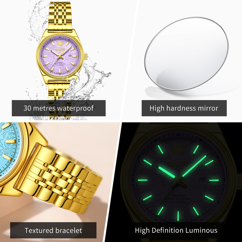OLEVS Brand Luxury Gold Watch  - Luxury Watch Cheap ulasan dan harga