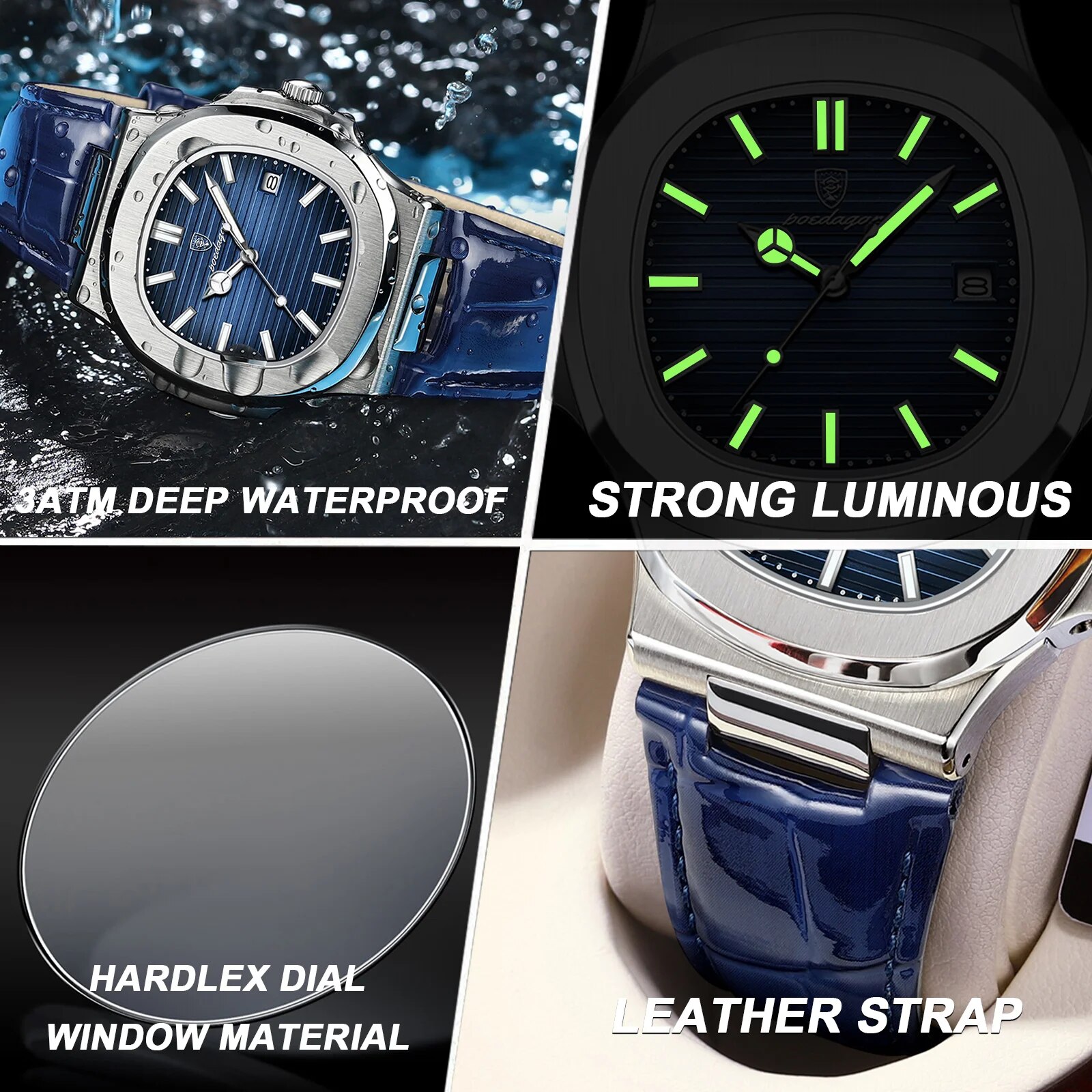 POEDAGAR Top Luxury Square Man - Luxury Watch Top 10 ulasan dan harga
