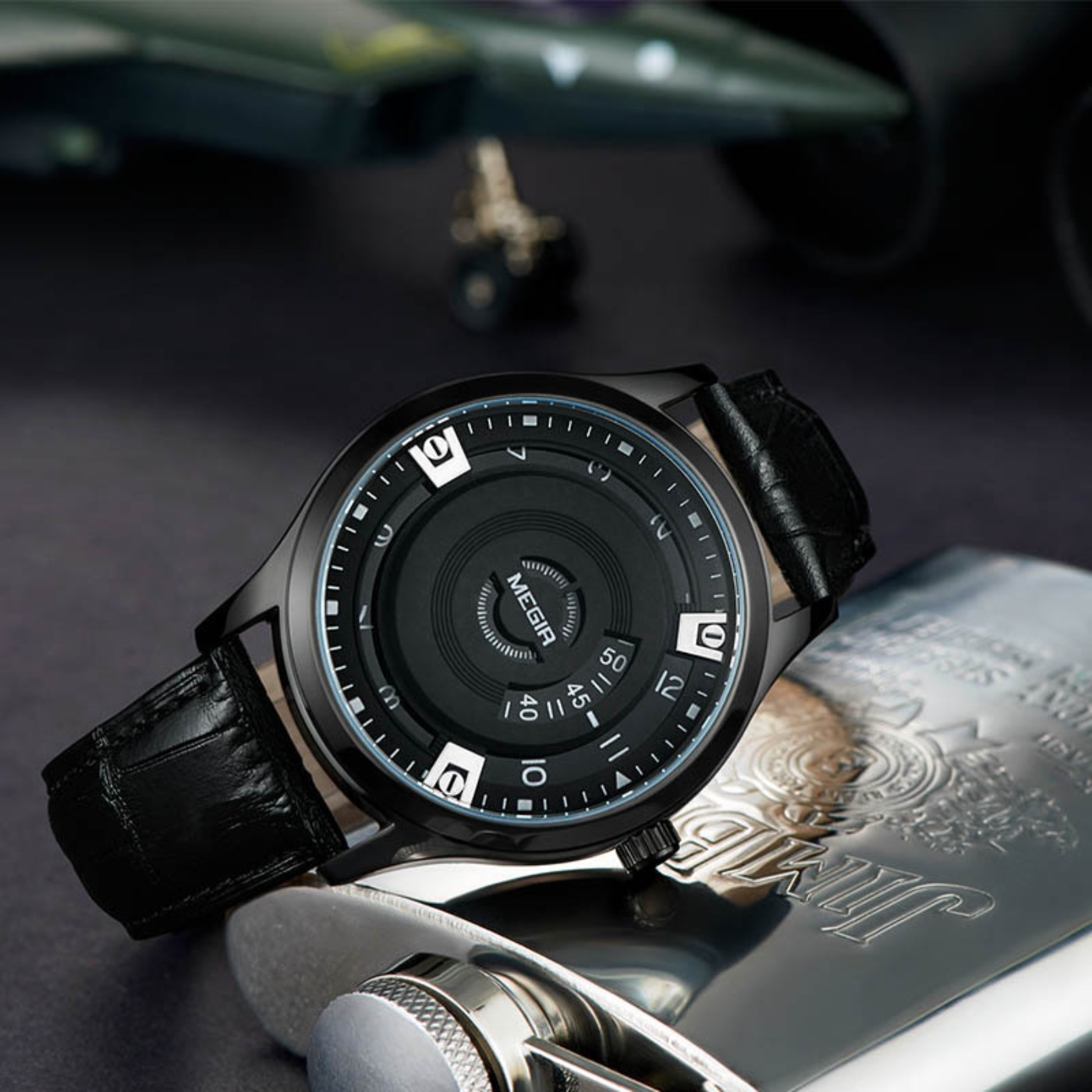 MEGIR Men Watches Luxury Leath - Luxury Watch Leather ulasan dan harga