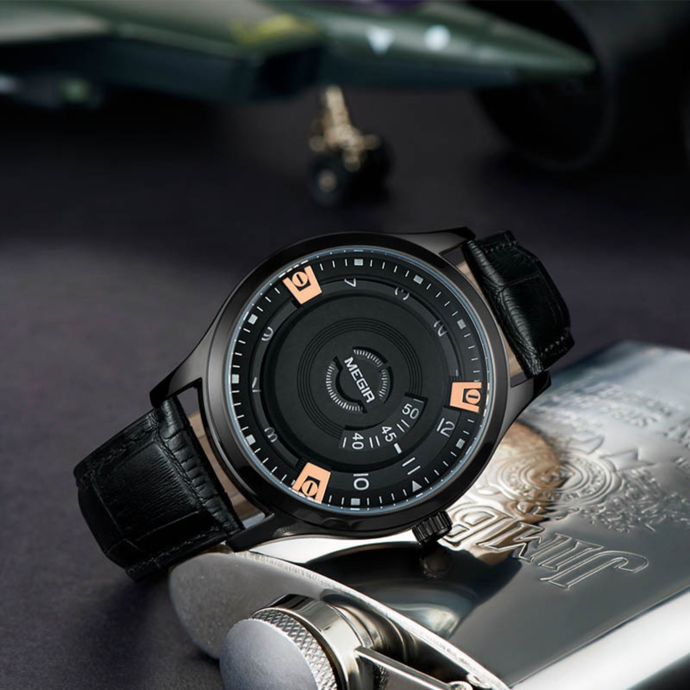 MEGIR Men Watches Luxury Leath - Luxury Watch Leather ulasan dan harga