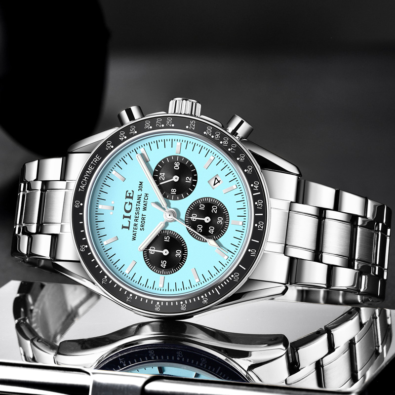 LIGE Top Brand Luxury New Men  - Luxury Watch Top 10 ulasan dan harga
