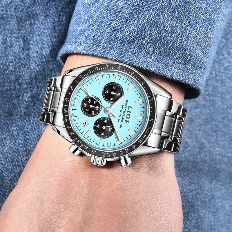 LIGE Top Brand Luxury New Men  - Luxury Watch Top 10 ulasan dan harga