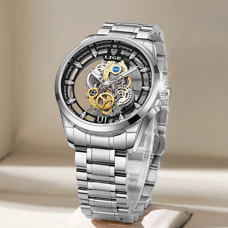 LIGE Fashion Top Luxury Men's  - Luxury Watch Top 10 ulasan dan harga