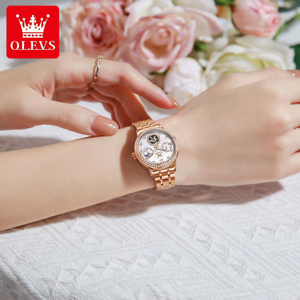 OLEVS Women's Watches Top Bran - Luxury Watch Leather ulasan dan harga