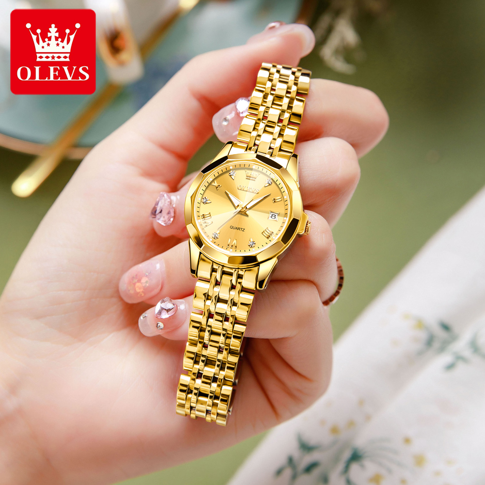 OLEVS Fashion Golden Watch for - Luxury Watch Cheap ulasan dan harga