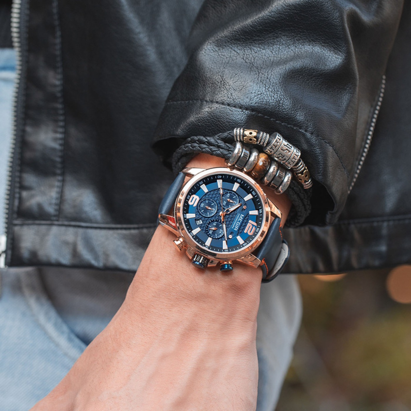 MEGIR 2020 Luxury Watches Men  - Luxury Watch Leather ulasan dan harga