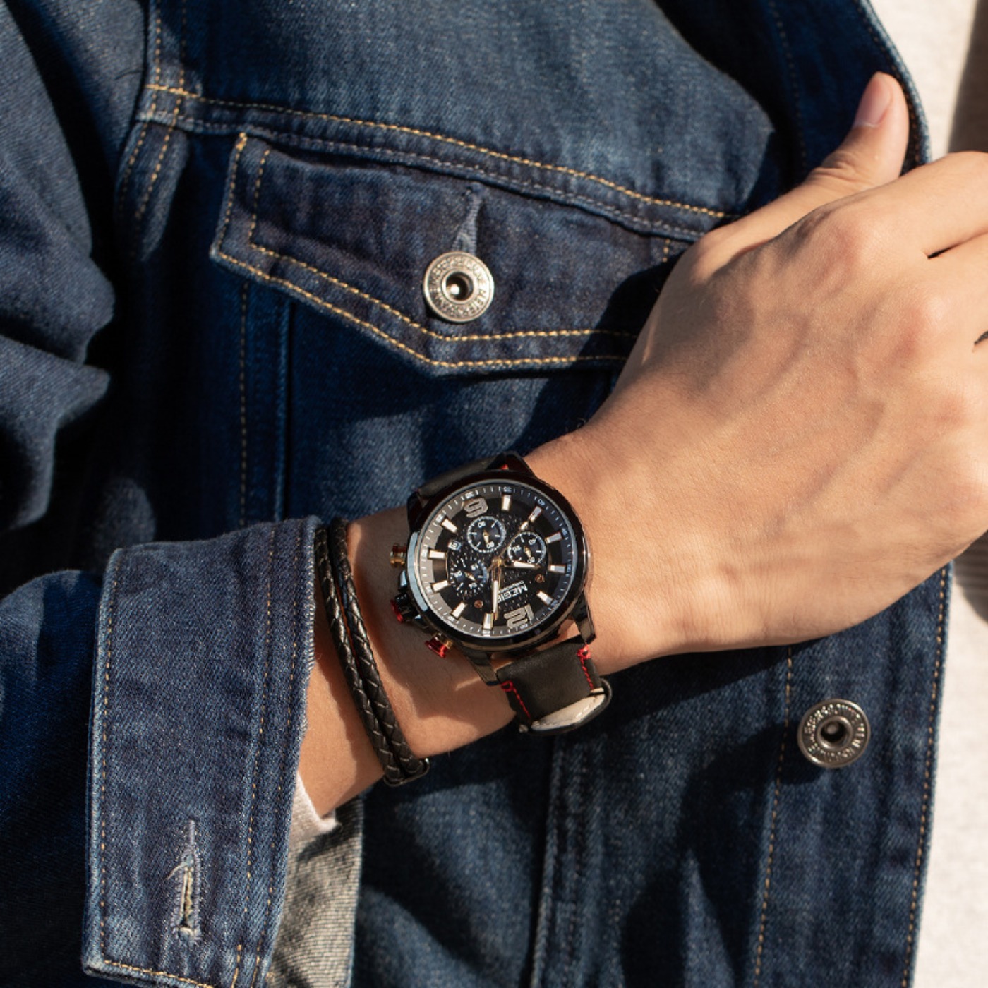 MEGIR 2020 Luxury Watches Men  - Luxury Watch Leather ulasan dan harga